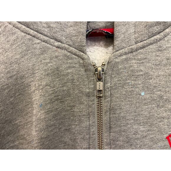 UNDEFEATED Gray Full Zip Cardigan Hoodie Top  Mens Size Large - Picture 11 of 13